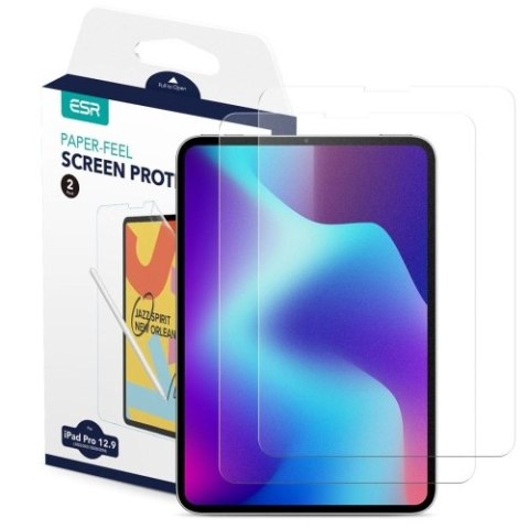 FOLIA OCHRONNA ESR PAPER FEEL 2-PACK IPAD PRO 12.9 4 / 5 / 6 / 2020-2022 MATTE CLEAR