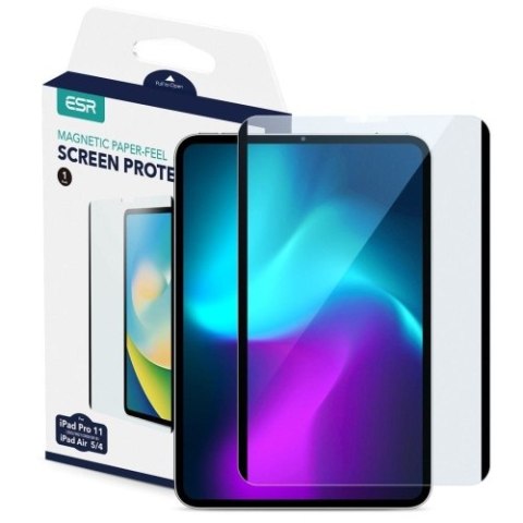 FOLIA OCHRONNA ESR PAPER FEEL MAGNETIC IPAD AIR 10.9 4 / 5 / 2020-2022 / PRO 11 2 / 3 / 4 / 2020-2022 MATTE CLEAR