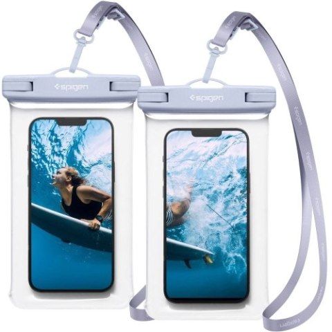 SPIGEN A601 UNIVERSAL WATERPROOF CASE 2-PACK AQUA BLUE