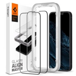 SZKŁO HARTOWANE SPIGEN ALM GLASS FC 2-PACK IPHONE 13 / 13 PRO / 14 BLACK