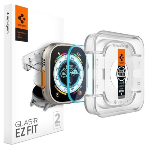 SZKŁO HARTOWANE SPIGEN GLAS.TR "EZ FIT" 2-PACK APPLE WATCH ULTRA 1 / 2 (49 MM) CLEAR