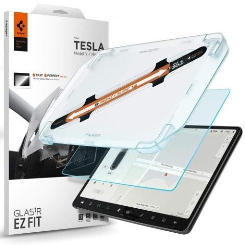 SZKŁO HARTOWANE SPIGEN GLAS.TR "EZ FIT" TESLA MODEL Y / 3