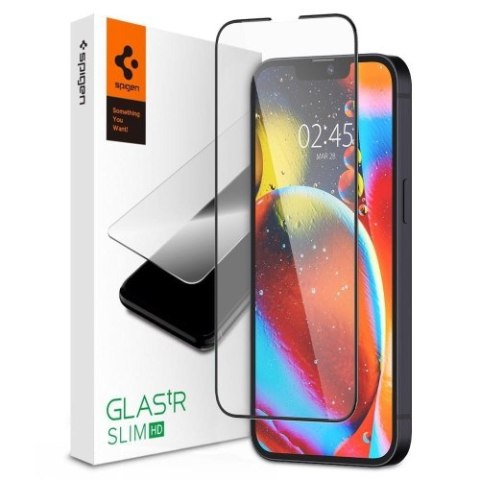 SZKŁO HARTOWANE SPIGEN GLASS FC IPHONE 13 PRO MAX / 14 PLUS / 15 PLUS BLACK