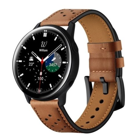 TECH-PROTECT LEATHER SAMSUNG GALAXY WATCH 4 / 5 / 5 PRO / 6 / 7 / FE BROWN