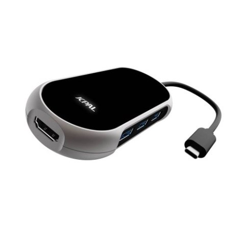 JCPAL KONCENTRATOR ADAPTER ONYX USB-C 6-Port HUB (czarny)