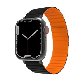 JCPAL PASEK FLEXFORM DO APPLE WATCH 6/7/8 (38/40/41mm) magnetyczne zapięcie (czarno-pomarańczowy)