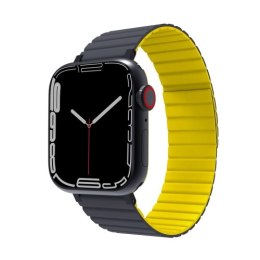 JCPAL PASEK FLEXFORM DO APPLE WATCH 6/7/8 (38/40/41mm) magnetyczne zapięcie (szaro-żółty)