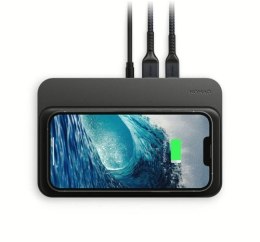 NOMAD STACJA BAZOWA DO ŁADOWANIA (2 URZĄDZENIA) BASE STATION HUB BEZPRZEWODOWA+USB C+USB A (czarna)