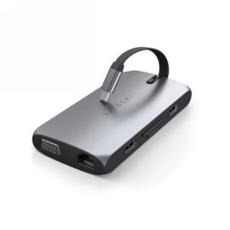 Satechi on the go multiport - adapter do urządzeń mobilnych USB-C (USB-C PD, 2x USB-A, HDMI 4K, VGA, Ethernet, czytnik kart micr