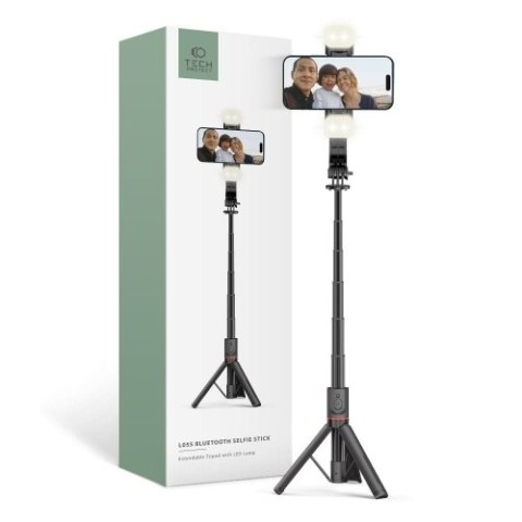 TECH-PROTECT L05S BLUETOOTH SELFIE STICK TRIPOD & LED LIGHT BLACK