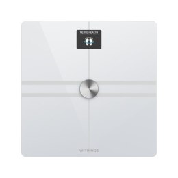 Withings Body Comp - waga z analizą masy ciała oraz pomiarem tętna. Wyrób medyczny (white)