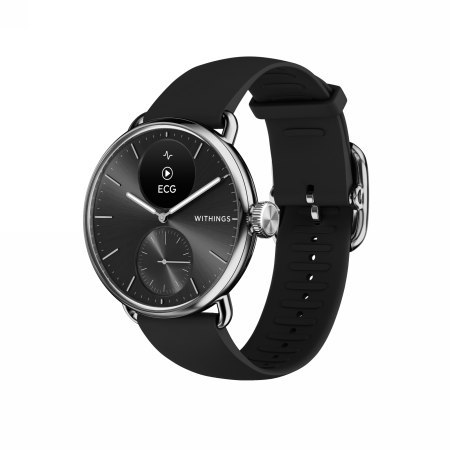 Withings Scanwatch 2 - zegarek z funkcją EKG, pomiarem pulsu i SPO2 oraz mierzeniem aktywności fizycznej i snu (38mm, black)