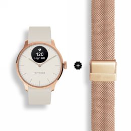 Withings Scanwatch Light Bundle - smartwatch hybrydowy w zestawie z dodatkową bransoletą (37mm, rose gold-sand)