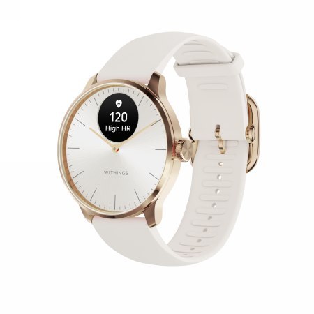 Withings Scanwatch Light - smartwatch hybrydowy (37mm, rose gold-sand)