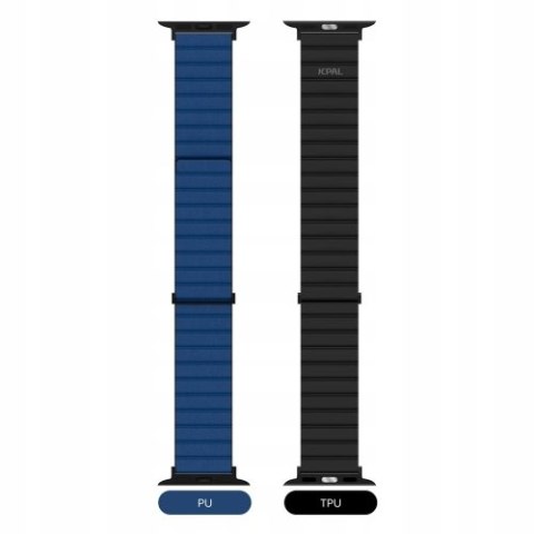 JCPal FlexDuo Apple Watch Band (Black/Navy Blue) for Apple Watch 1-8th,SE1-