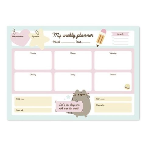 Pusheen - Planner tygodniowy z kolekcji Foodie 54 strony A3