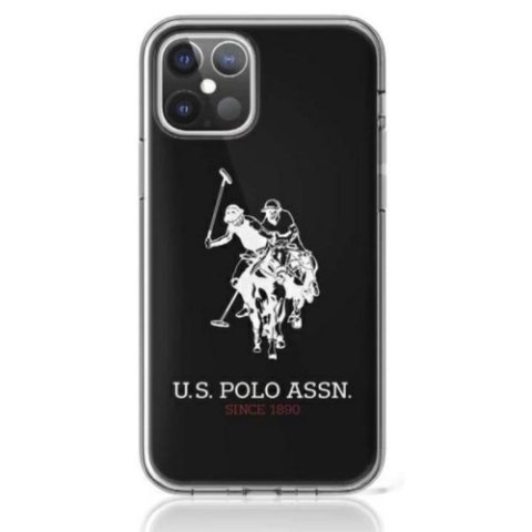 US Polo Assn Big Double Horse Logo - Etui iPhone 12 Pro Max (czarny)