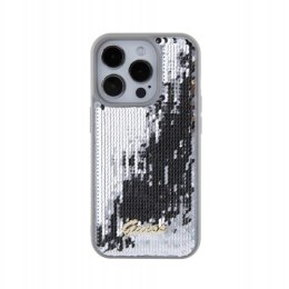 WYP Guess Sequin Script Metal - Etui iPhone 15 Pro (srebrny)