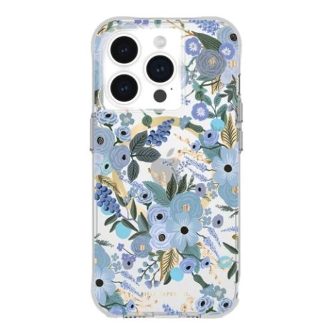 Rifle Paper Clear MagSafe - Etui iPhone 15 Pro (Garden Party Blue)