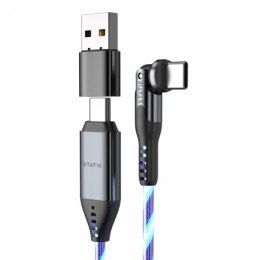 Statik PowerPivot GloBright Pro - kabel USB-C - USB-C 2m, z podświetleniem LED