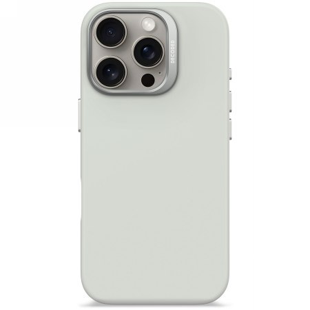 Decoded AntiMicrobial Silicone Backcover - silikonowa obudowa ochronna do iPhone 16 Pro kompatybilna z MagSafe (stone gray)