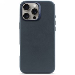 Decoded Leather Backcover - skórzana obudowa ochronna do iPhone 16 Pro Max kompatybilna z MagSafe (navy)