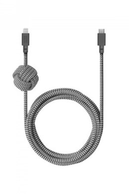 Native Union Night Cable - kabel USB-C - lightning, 3 m (zebra)