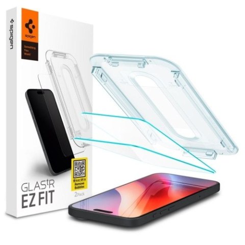 SZKŁO HARTOWANE SPIGEN GLAS.TR "EZ FIT" 2-PACK IPHONE 16 PRO CLEAR