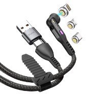 Statik 360 Pro - kabel USB-C z adapterem USB-A oraz trzema wymiennymi wtyczkami magnetycznymi, 3m (USB-C, micro USB, lightning) 