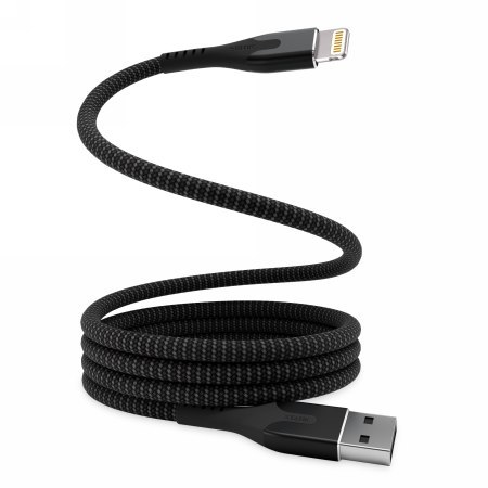 Statik MagStack - kabel USB-A - lightning 1m, w nylonowym oplocie, zwijany magnetycznie (black)