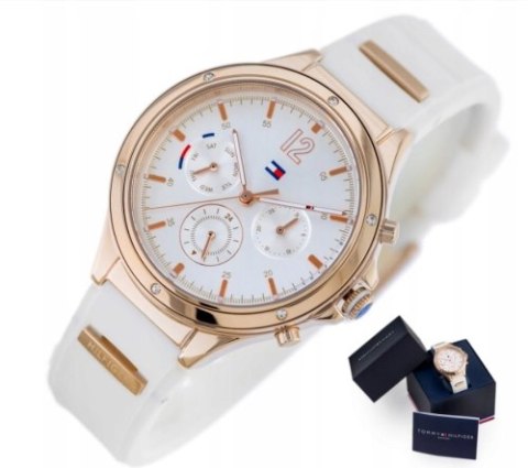 WYP BIAŁY ZEGAREK DAMSKI TOMMY HILFIGER 1782280 Eve+ PUDEŁKO PREZENTOWE KOMPLET