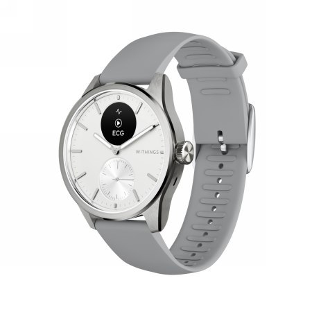 Withings Scanwatch 2 - zegarek z funkcją EKG, pomiarem pulsu i SPO2 oraz mierzeniem aktywności fizycznej i snu (42mm, white)