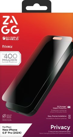 ZAGG InvisibleShield Glass Elite Privacy - szkło prywatyzujące do iPhone 16 Pro Max (2 kierunki)