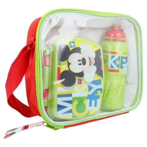 Mickey Mouse - Zestaw Śniadaniówka / Lunchbox + bidon 530 ml w torbie