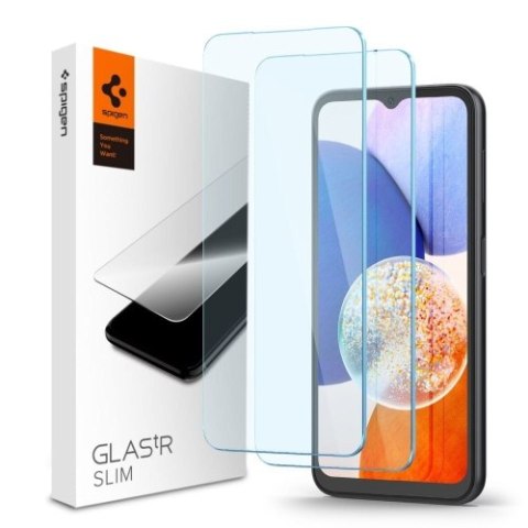 SZKŁO HARTOWANE SPIGEN GLAS.TR SLIM 2-PACK GALAXY A15 4G / 5G / A25 5G / M15 5G CLEAR