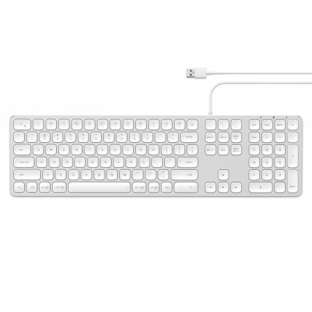 Satechi Aluminum Wired Keyboard - aluminiowa klawiatura z układem numerycznym USB-A (silver)