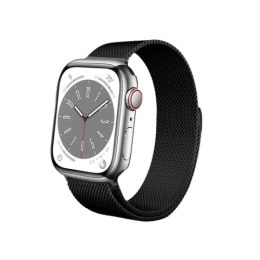 Crong Milano Steel - Pasek ze stali nierdzewnej do Apple Watch 38/40/41 mm (czarny)