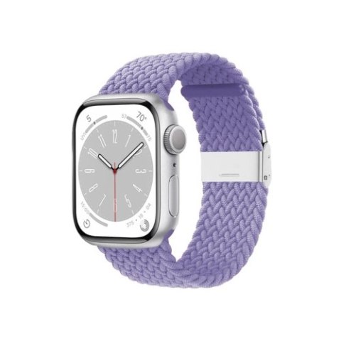 Crong Wave Band - Pleciony pasek do Apple Watch 38/40/41 mm (fioletowy)