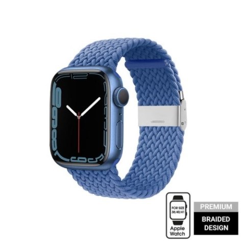 Crong Wave Band - Pleciony pasek do Apple Watch 38/40/41 mm (niebieski)