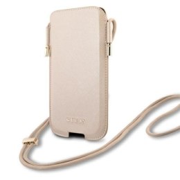 Guess Saffiano Pouch - Torebka na telefon S/M max 6.1