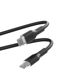 PURO ICON Soft Cable - Kabel USB-C do Lightning certyfikat MFi 1.5 m (Black)