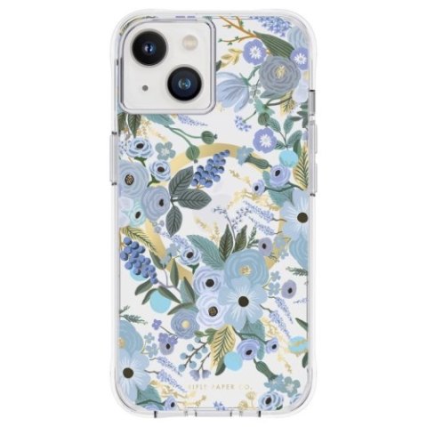 Rifle Paper Clear MagSafe - Etui iPhone 14 / iPhone 13 (Garden Party Blue)