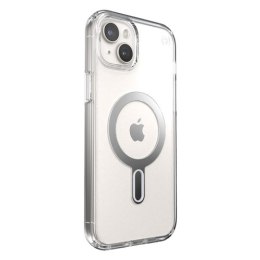 Speck Presidio Perfect-Clear ClickLock & MagSafe - Etui iPhone 15 Plus / iPhone 14 Plus (Clear / Chrome Finish / Serene Silver)