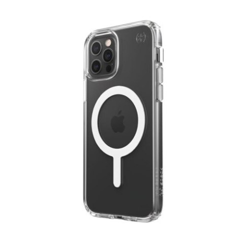 Speck Presidio Perfect-Clear + MagSafe - Etui iPhone 12 / iPhone 12 Pro z powłoką MICROBAN (Clear)