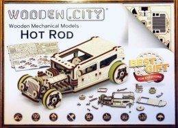 Drewniane Puzzle 3D - Samochód Hot Rod