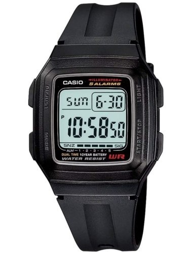 ZEGAREK MĘSKI CASIO F-201WA-9A (zd164a) - KLASYKA + BOX