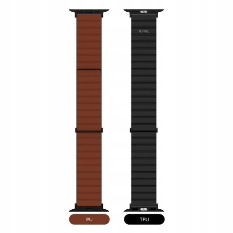 JCPal FlexDuo Apple Watch Band (Black/Brown) for Apple Watch 1-8th, SE1-2nd