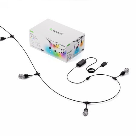 Nanoleaf Essentials Smart Multicolour Outdoor String Light Starter Kit - wielokolorowe lampki zewnętrzne 30 m, 55 Lm/żarówka, 27